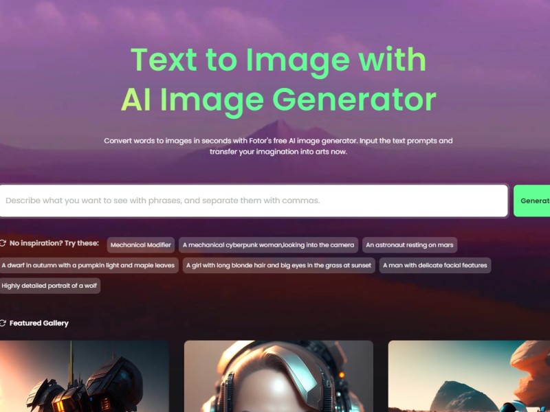 Fotor AI Image Generator