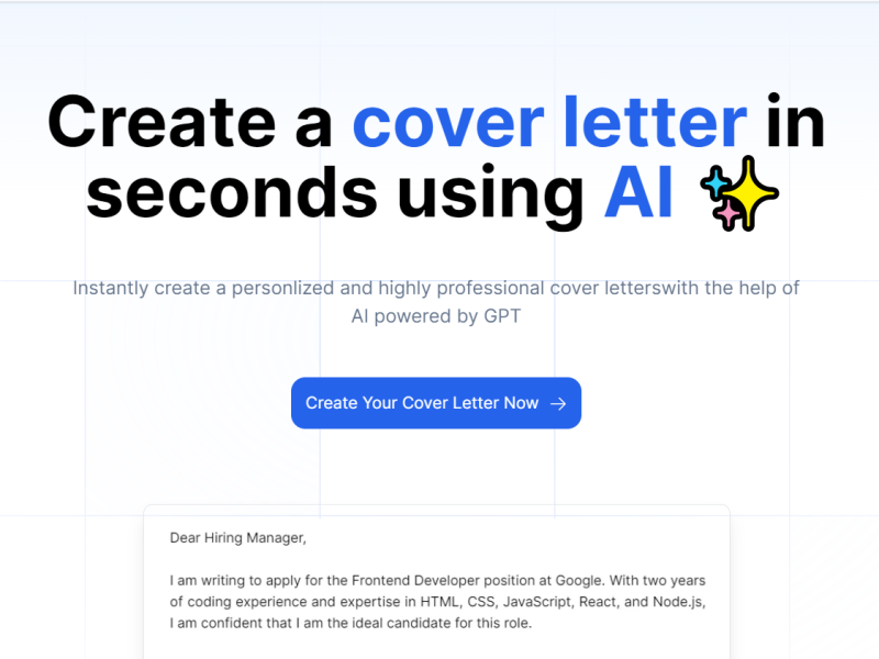 cover letter generator readwritethink