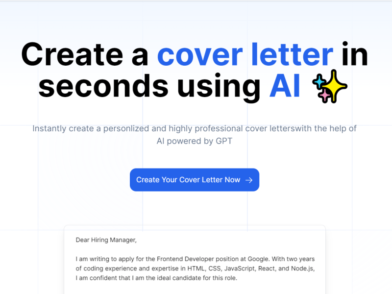 resume cover letter ai