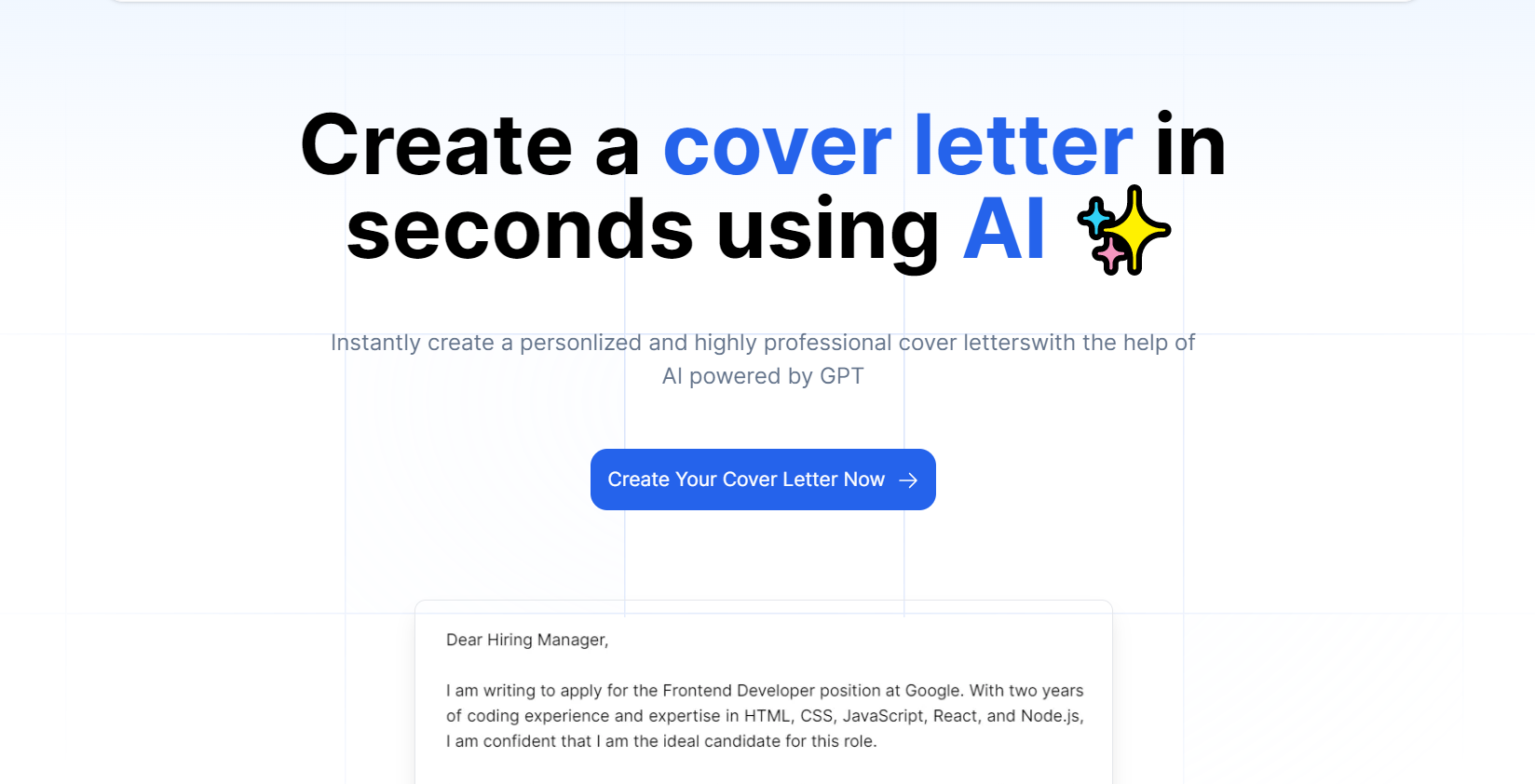 AI Cover Letter Generator Features Reviews And Alternatives   Screenshot 1111 