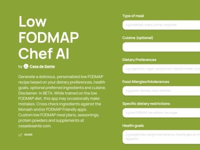 Low FODMAP Chef AI