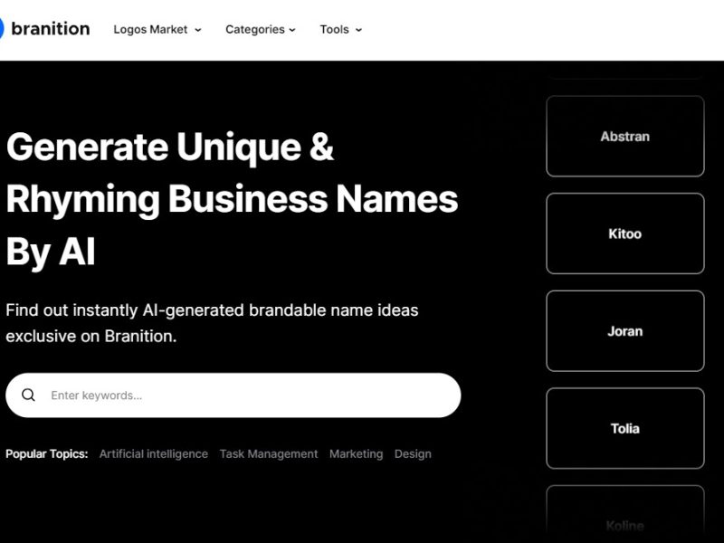 AI Business Name Generator by Branition
