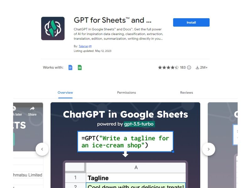 GPT for Sheets™ and Docs™