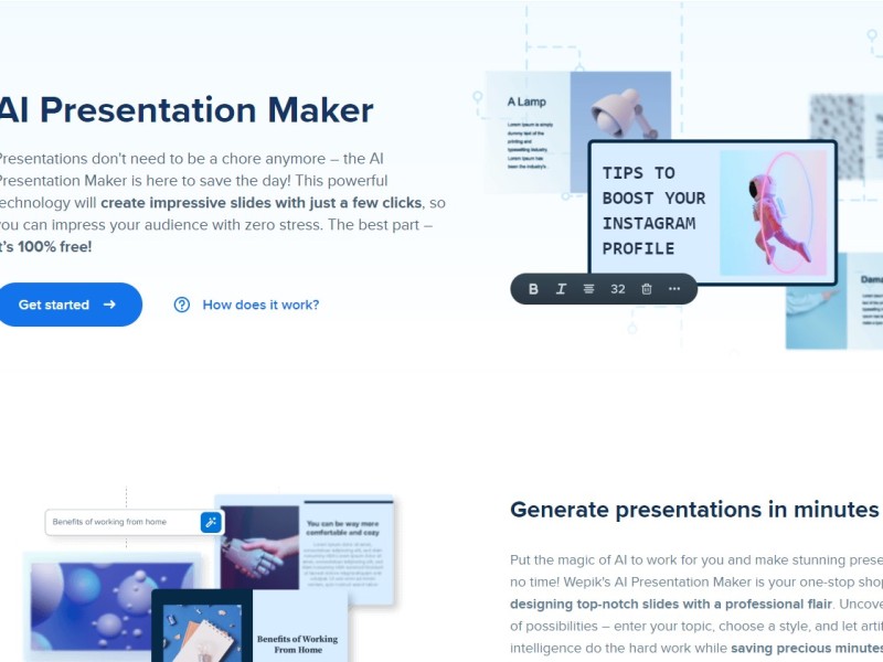 ai powered presentation maker free