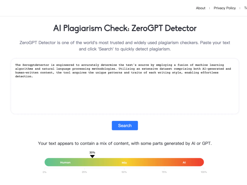 ZeroGPT Detector