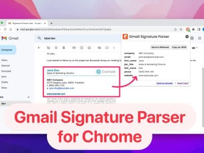 Email Signature Parser
