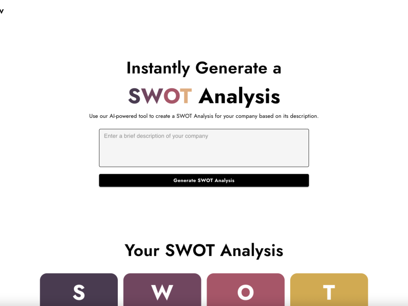 SWOT Analysis Generator