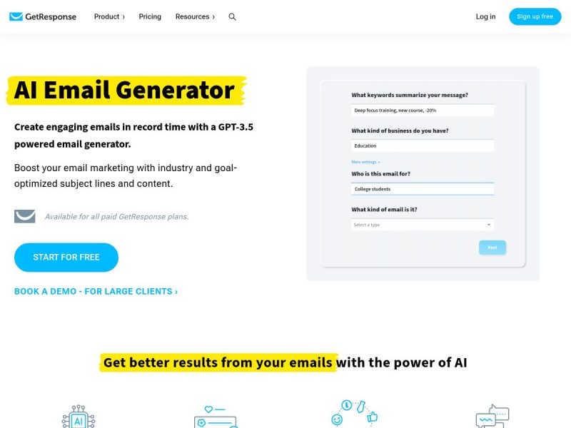 GetResponse AI Email Generator