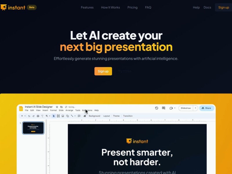 Instant AI for Google Slides