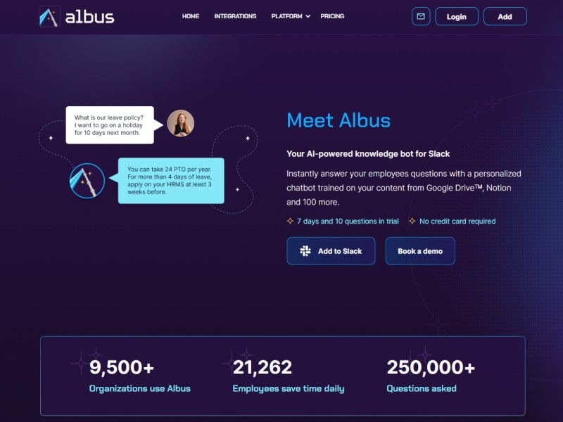 Albus for Slack