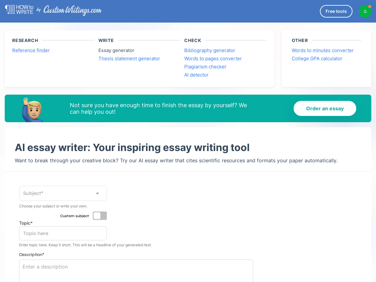 automatic ai essay writer