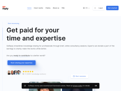 GoReply - Platform for professionals to monetize their expertise