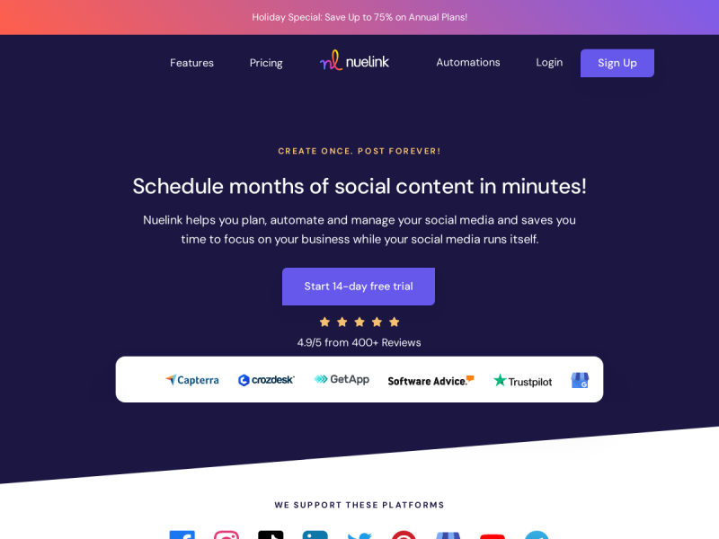 Nuelink - Social Media Management and Automation Tool