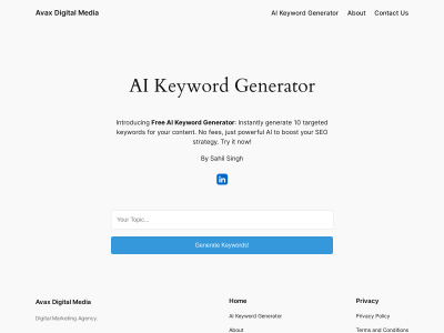Free AI Keyword Generator