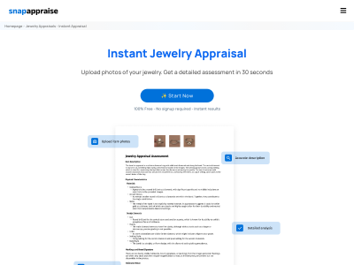 Online Jewelry Appraisal