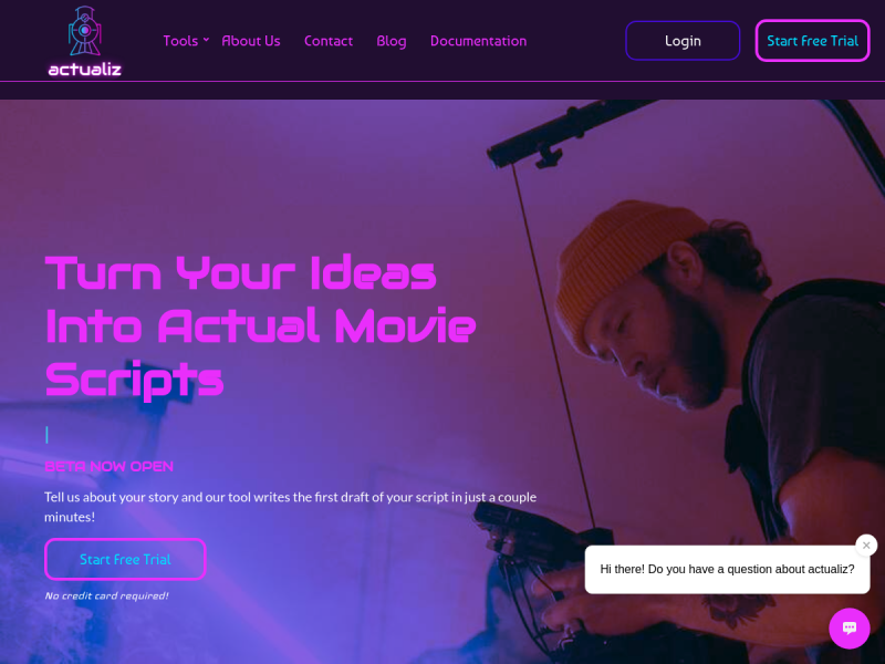 actualiz: AI Script Generator & Filmmaker Preproduction Platform